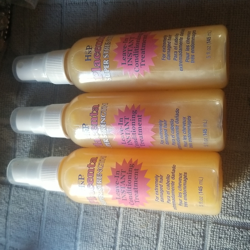 Placenta super strength leave in conditioner 2 bottles